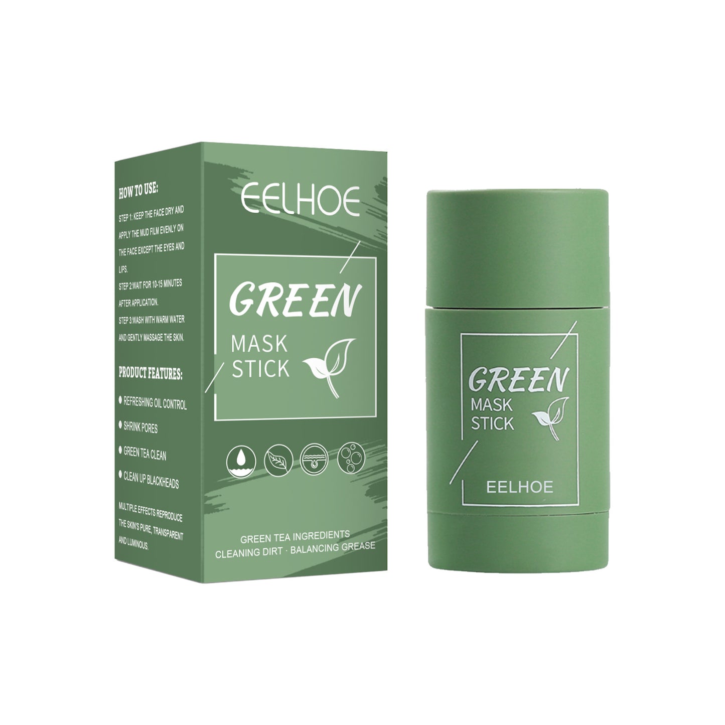 Groene thee masker